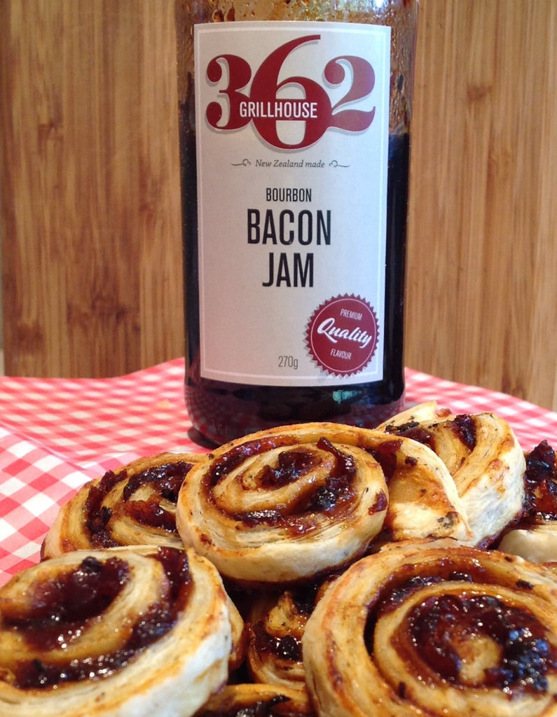 Savoury Scone Scrolls With Bourbon & Bacon Jam